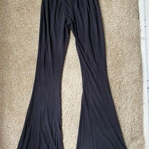 velvet flare dark blue pants